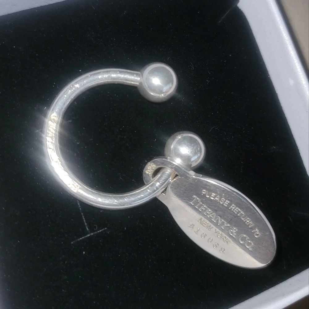 Return To Tiffany Oval Key Ring Sterling Silver 925 Engraved
